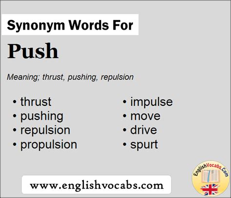act too boldly. . Synonyms for push
